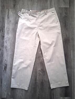 NWT Chaps Ralph Lauren Men's 38x30 Khaki Beige Straight Leg Cotton Chino Pants